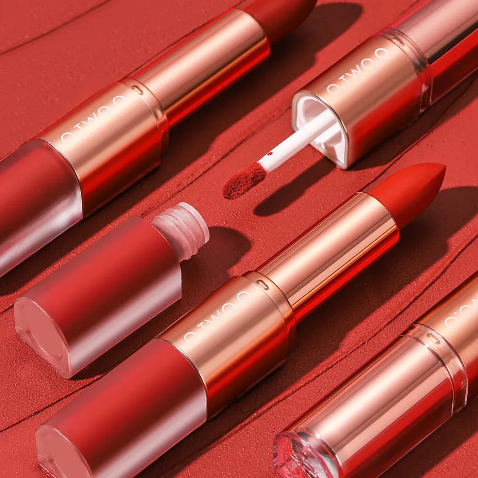 O.TWO.O Матовая губная помада и вельветовый тинт 2в1  арт. SC036 #L11 (Pumpkin) 2.5 g. x 4 g.