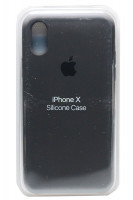Силиконовый чехол для Айфон X (Темно-серый)