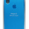 Силиконовый чехол для Айфон X (Ярко-голубой)