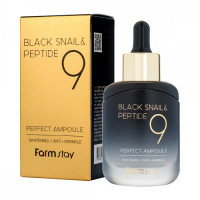 Омолаживающая сыворотка для лица с комплексом из 9 пептидов FarmStay Black Snail & Peptide9 Perfect Ampoule 35 ml