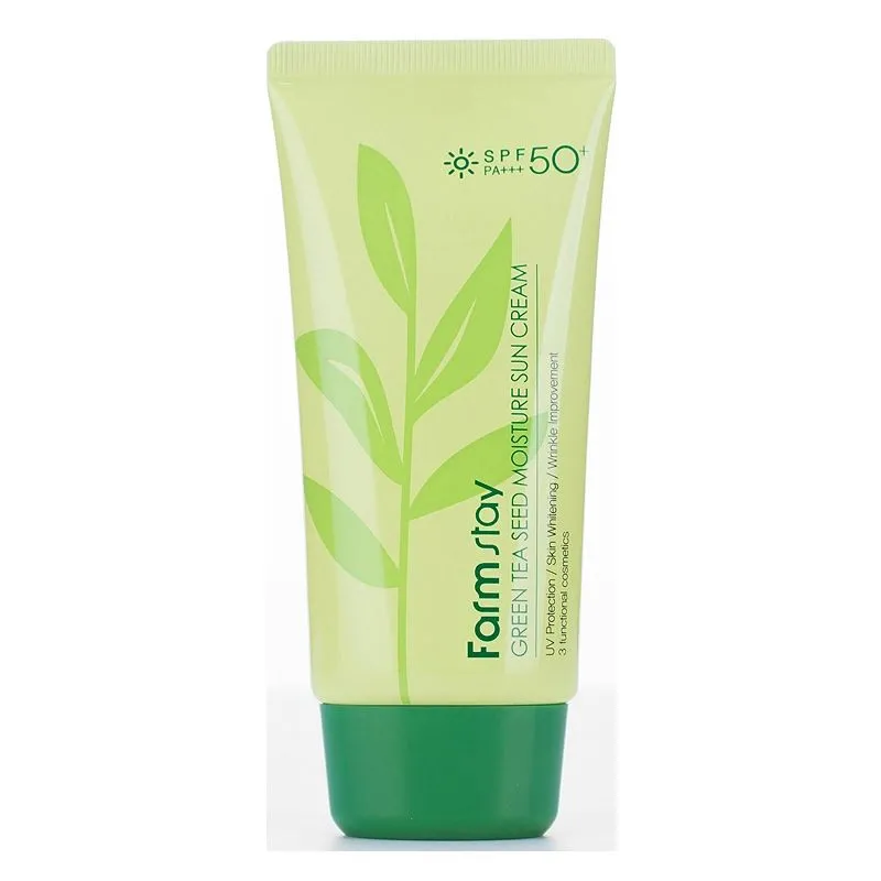 Защитный увлажняющий крем с семенами зеленого чая FarmStay Green Tea Seed Moisture Sun Cream 70g