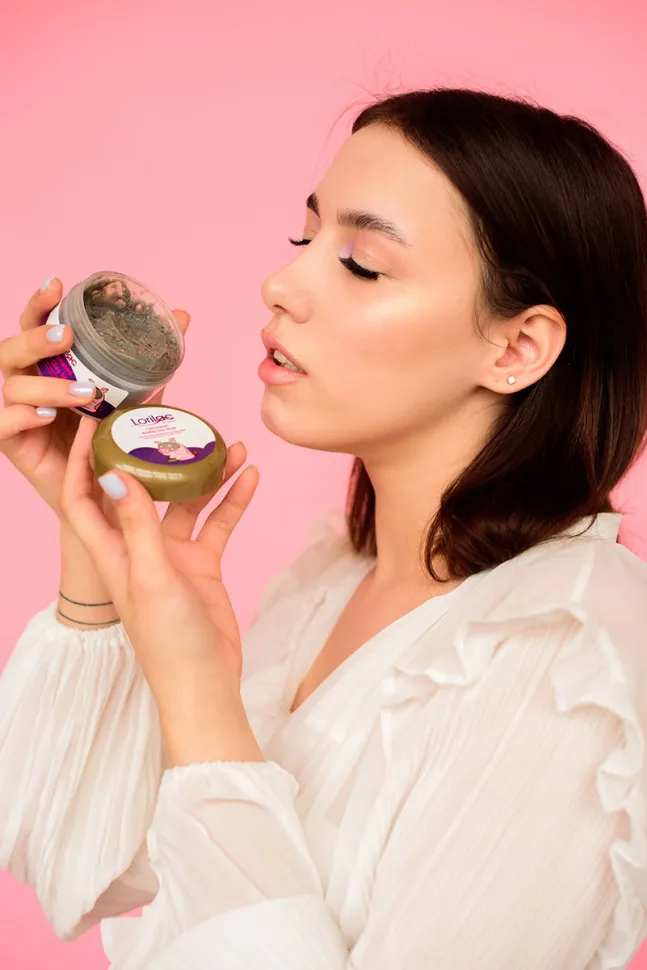 Lorilac очищающая кислородная пузырьковая маска для лица на основе глины 100гр 0178