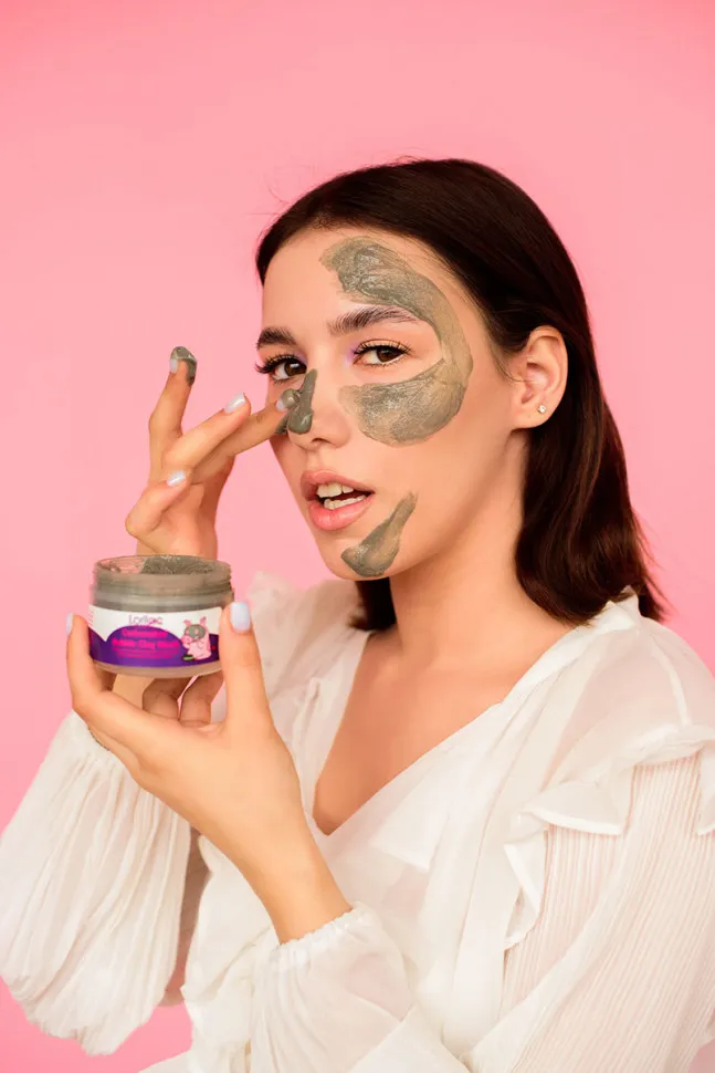 Lorilac очищающая кислородная пузырьковая маска для лица на основе глины 100гр 0178