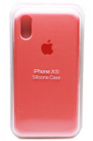 Силиконовый чехол для Айфон X (Ярко-розовый)
