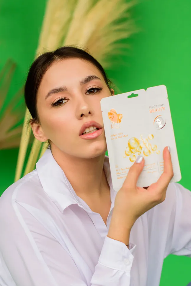 Маски для лица Rosel Cosmetics Face Mask Collagen 100%