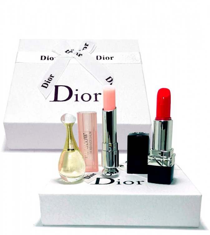 Подарочный набор Dior духи+ помада + блеск
