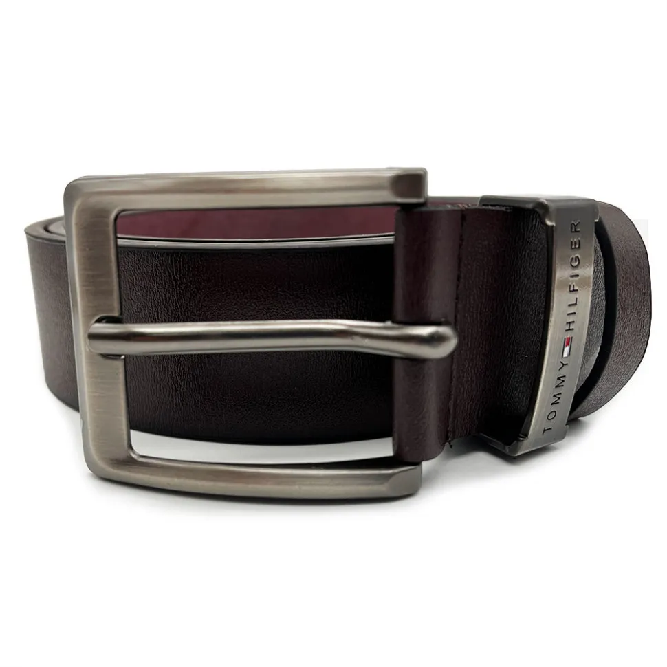 Мужской ремень Tommy Hilfiger - черный (в подарочной коробке)