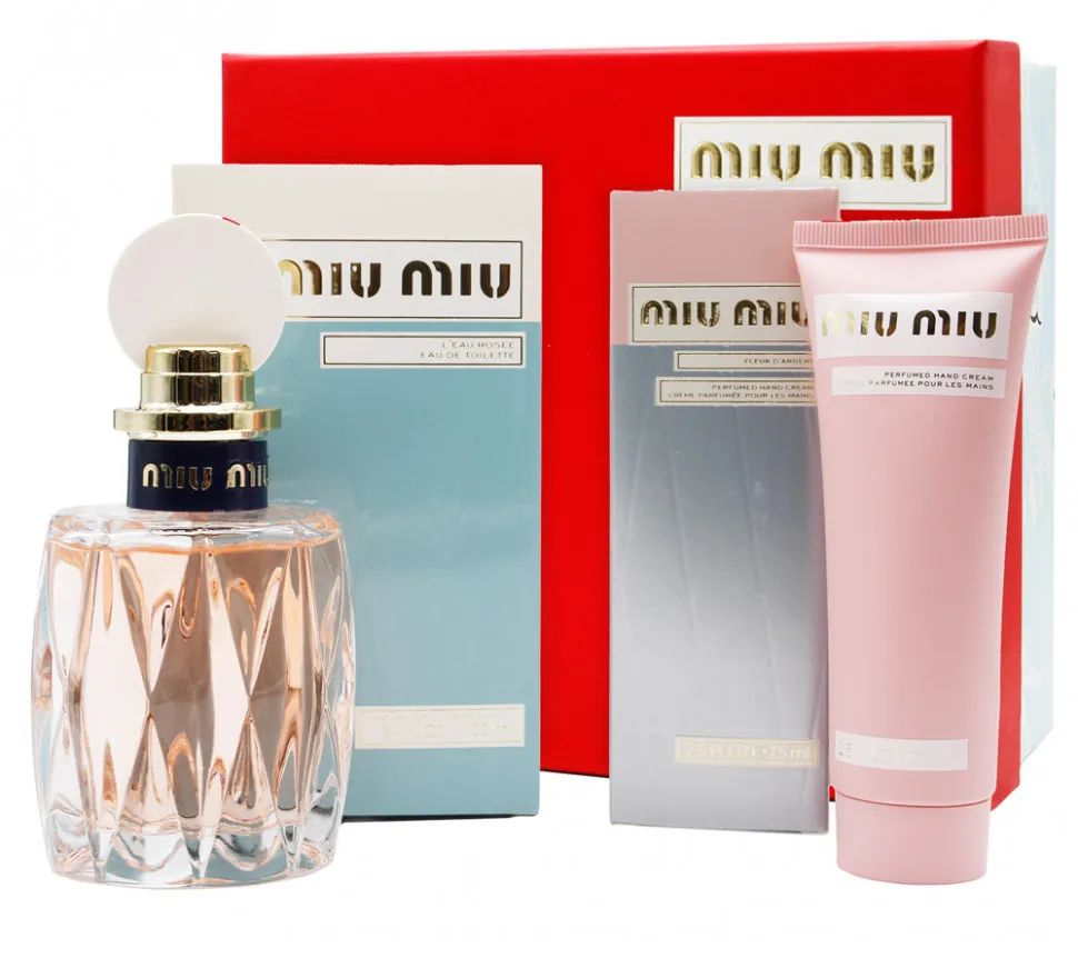 Подарочный набор Miu Miu Leau Rosse (парфюм + крем для рук)