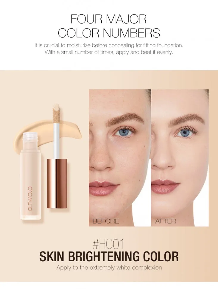 Консилер O.TWO.O High coverage liquid concealer 5.5g (арт. 9998)