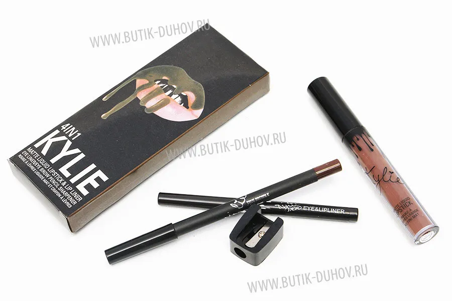 Набор Kylie 4in1 (карандаши для губ и глаз + жидкая помада + точилка) 12шт