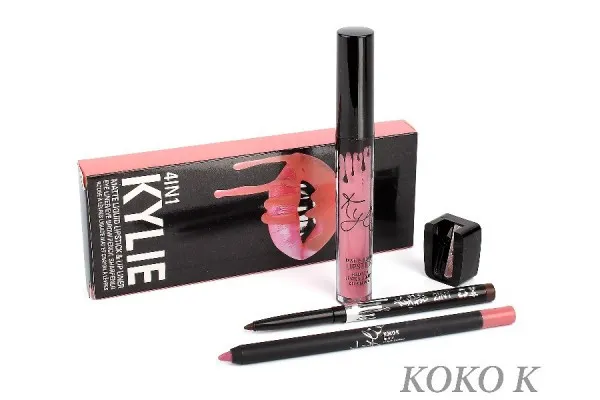 Набор Kylie 4in1 (карандаши для губ и глаз + жидкая помада + точилка) 12шт