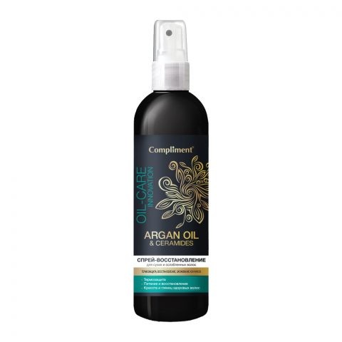 Compliment Argan Oil&Ceramides Спрей-восстановление для сухих и ослабленных волос, 200 ml