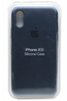 Силиконовый чехол для Айфон XS - (Темно-Синий)