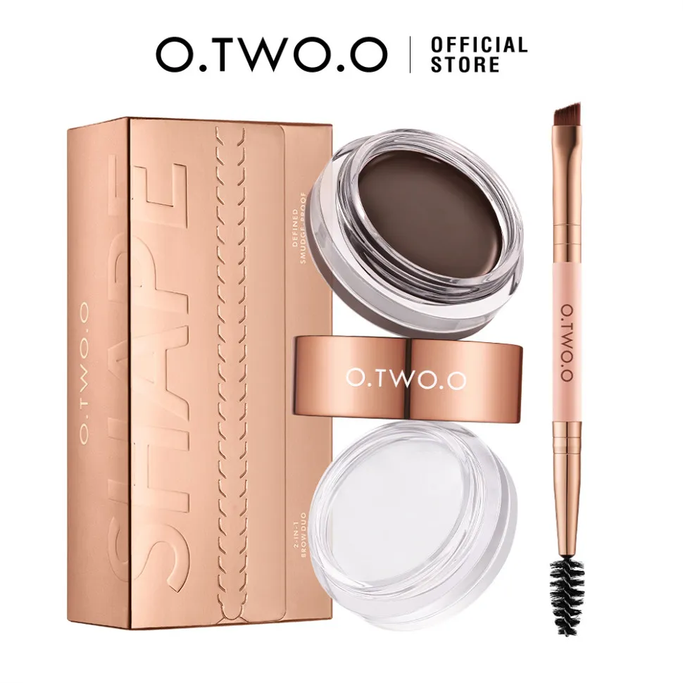 Восковой гель для бровей O.TWO.O, 2 в 1 SC069 #01 Серо-коричневый