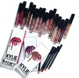 Блеск для губ +Карандаш Kylie matte liquid lipstick &amp; lip pencil (12цв)