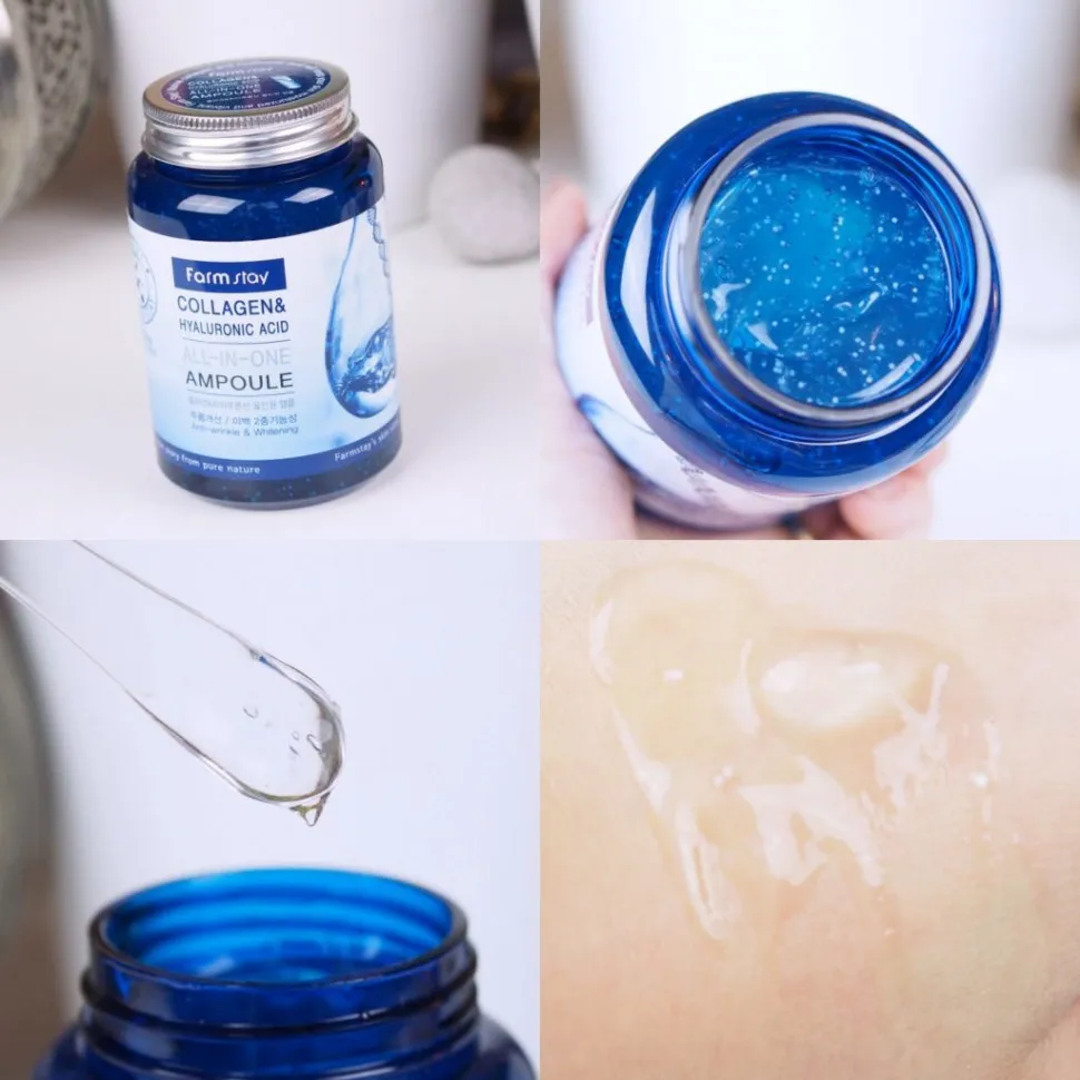 Ампульная сыворотка с гиалуроновой кислотой  Farm Stay Collagen Hyaluronic Acid All-In-One Ampoule 250 гр