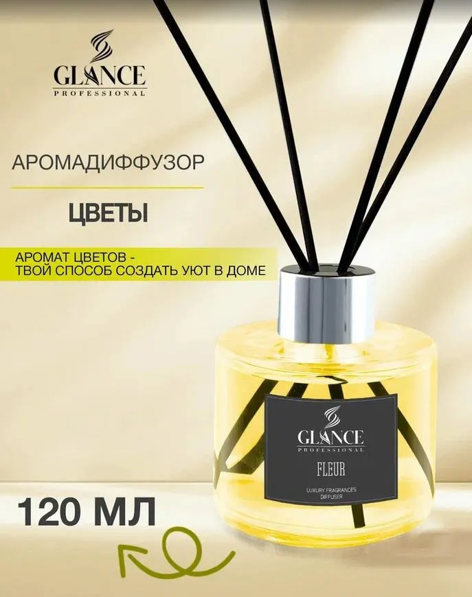 GLANCE Ароматический Диффузор FLEUR- ЦВЕТОК 120мл