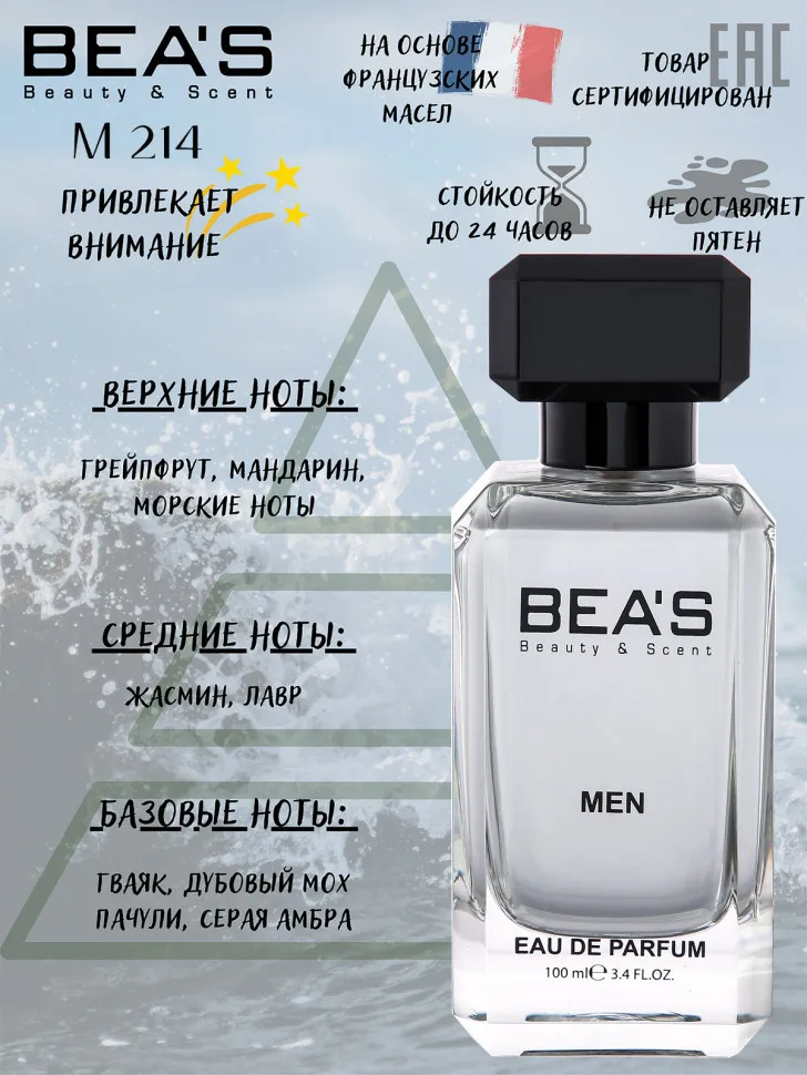 Парфюм Beas 100 ml M 214 Paco Rabanne Invictus men